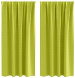 vidaXL Blackout Gordijnen met Ringen 2 st Groen 175 x 140 cm Polyester