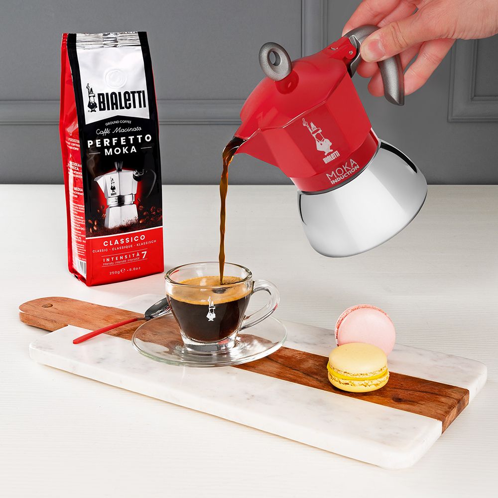 Bialetti Moka Induction - 2 Cup - Red