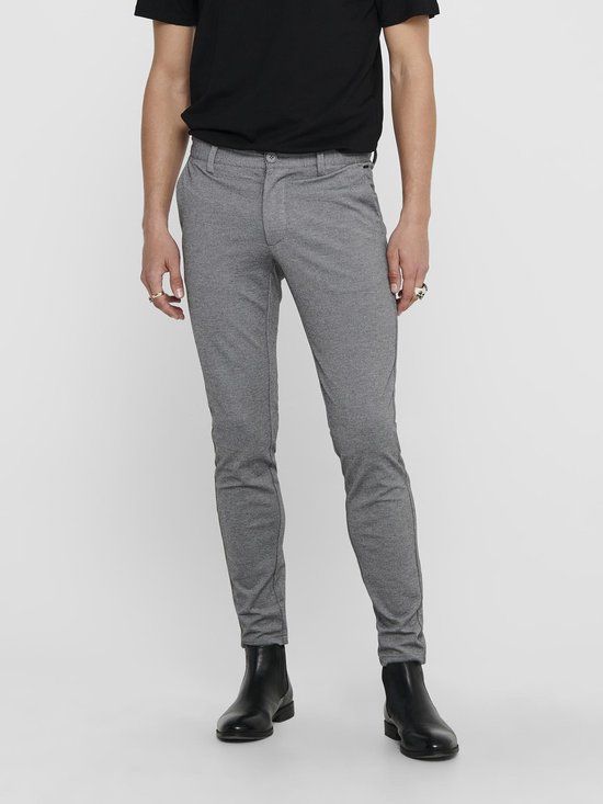 ONLY & SONS ONSMARK SLIM GW 0209 - Heren Broek - Maat W29 X L32 - Medium Grey Melange