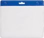 Merkloos Multipack van 10x stuks Badgehouders - blauw - 11,5 x 9,5 cm - Kunststof