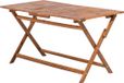 Beliani CENTO - Table de jardin - 140 x 75 cm - Rectangulaire - Couleur bois foncé - Bois