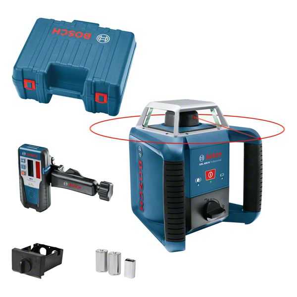 Bosch GRL 400 H Professional Rotary Laser Level - Red Beam - IP56