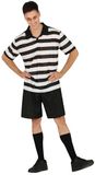 FIESTAS GUIRCA Herenkostuum voor heren, gothic gezinskostuum voor kinderen, inclusief T-shirt en shorts in zwart en wit, Halloween-kostuums voor heren, maat M