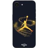 Jordan Coque Pour Iphone 16E Jordan logo poudre filante dorée