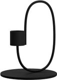 Merkloos Cooee Design Kandelaar - Swoop Black - Roestvrij Staal - Zwart - 10 cm