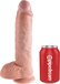 King Cock - 25.4 cm Dildo - Beige - Met Zuignap en Balzak