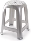 PlasticForte Keukentrapje - zilver - tot 100 kg - 46,5 x 37 cm - opstapje - krukje