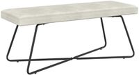 vidaXL Bank Crèmekleurig 110 x 40 x 45 cm fluweel