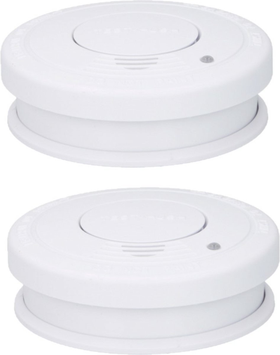 Grundig set van 2x stuks optische rookmelders plafond wit 10 x 3 cm