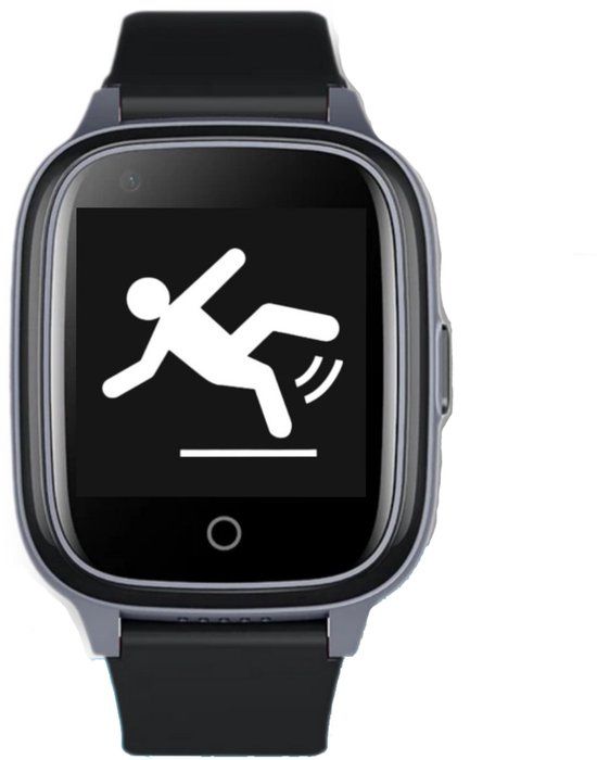 Wiesba WB32A - GPS Horloge Senior - Zwart - 40mm - Met Valdetectie