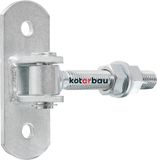 KOTARBAU® Poortscharnieren Staal 130 mm M18 Zilver Verstelbaar