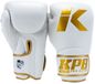 King Pro Boxing Gants de boxe - BGK 4 - Cuir végétalien - Blanc / Or 16 oz