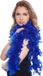 Merkloos Carnaval verkleed boa met veren - 4x stuks - blauw - 200 cm - 50 gram - Glitter and Glamour