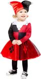 Amscan Riethmüller Europe GmbH Mini Harlekijn Kinderkostuum Meisjes Rood/Zwart Polyester Carnaval