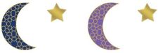 Amscan Feestdecoratie Islam 6 Stuks - Blauw
