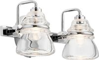 Kichler Talland LED Badkamerarmatuur | Polished Chrome | 3W | 3000K | 300Lm | IP44 | Dimbaar