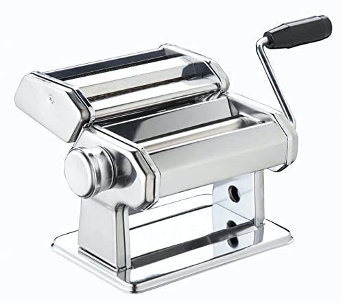 KitchenCraft World of Flavours Pastamachine, Roestvrij Staal, Zilverkleurig