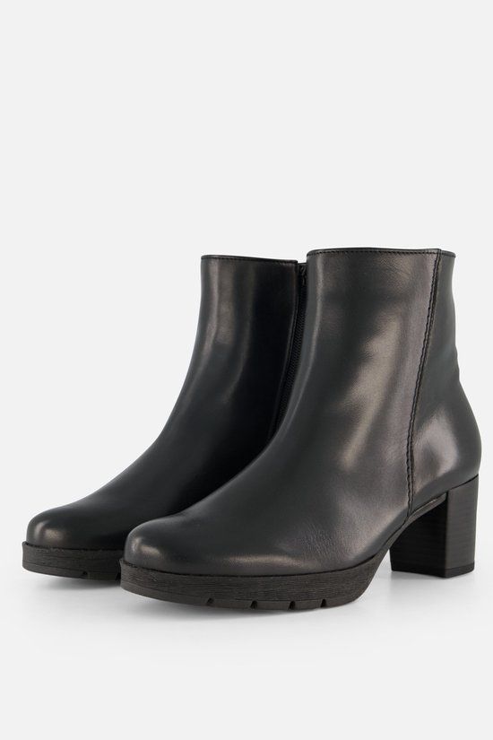 Gabor Enkellaarsjes zwart Leer - Dames - Maat 39