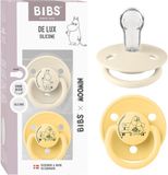 BIBS Moomin x BIBS De Lux Fopspeen - 0+ mnd - 2-pack - Rond - Ivory/Pale Butter