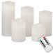 Monzana 5 LED Waskaarsen - Flikkerend Incl. Afstandsbediening - Wit