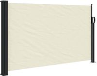 vidaXL Windscherm uittrekbaar 120x600 cm crème