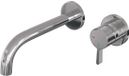 Brauer Chrome Edition Inbouw Wastafelmengkraan met Gebogen Uitloop en Rozetten Model E1 Chroom