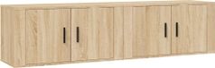vidaXL TV-Wandschrank, 2 Stück, Sonoma-Eiche, 80x34,5x40 cm