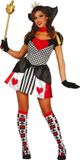 Fiestas Guirca Queen of Hearts Damesjurk Rood/Zwart Maat M