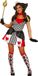 Fiestas Guirca Queen of Hearts Damesjurk Rood/Zwart Maat M