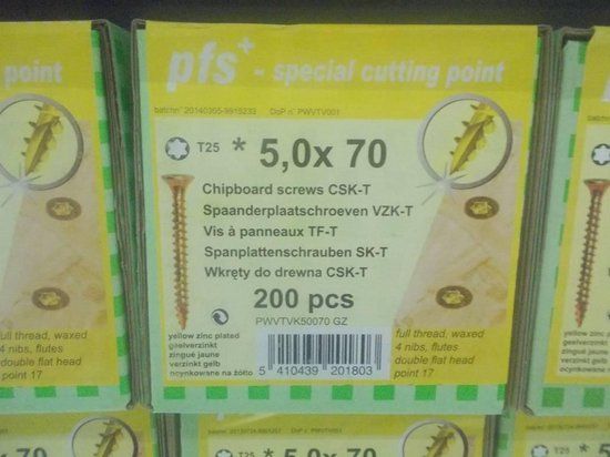 pgb-Europe PGB Spaanderplaatschroef VZK-T 5,0x070mm Torx (200 stuks)