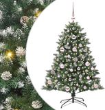 vidaXL Sapin de Noël artificiel vert 120 cm PVC et plastique et acier