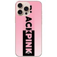 Maniacase Beschermhoes iPhone 16 Pro Blackpink logo rose et noir
