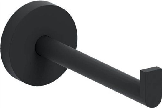 Clou Flat toiletrolhouder zonder klep Zwart mat