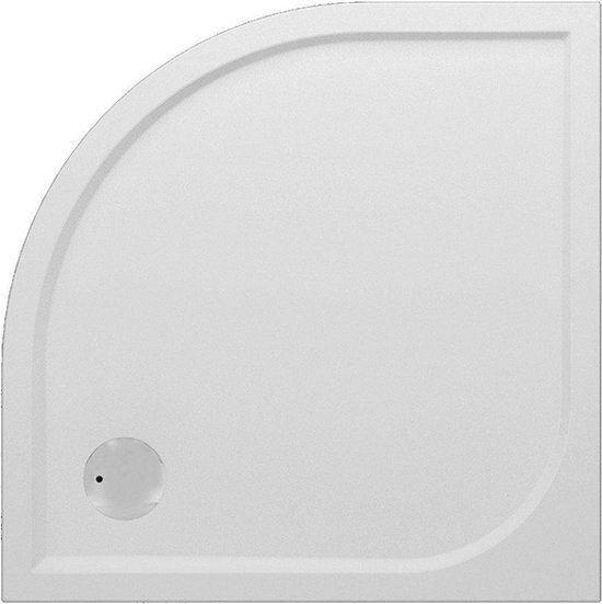 GO by Van Marcke Argon Douchebak Polybeton Gelcoat Kwartrond 90x90cm - Wit