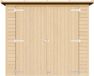 Timbela M348 - Houten tuinhuis - 2,1 m² - 123x223xH194 cm - zonder vloer