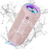 Ortizan Bluetooth-luidspreker, Bluetooth-box met LED-licht, draagbare mini muziekbox met handsfree-functie, IPX7 waterbescherming en 360° surround sound, draadloze buitenluidspreker met AUX, TF