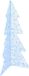 vidaXL Kerstboom met 160 LED Koud Wit 150 cm Acryl