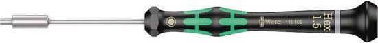 Wera 2069 Dopschroevendraaier Elektronica en fijnmechanica Sleutelbreedte (metrisch): 1.5 mm Koplengte: 60 mm