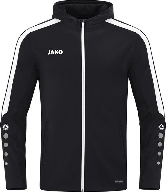 Jako Power Jas Met Kap Heren - Zwart - Maat L