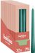 Bolsius - Glanzende dinerkaarsen - 32 stuks - Groen - 24,5 cm - 7 branduren