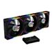 Gamdias Lot de 3 Ventilateurs de boitier Aeolus P2U RGB - 12cm (Noir)