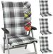 Beautissu Sunny MK Set de 4 coussins de jardin dossier haut 120x50 cm vert menthe