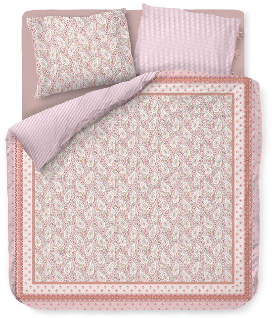 Pip Studio Kairi Bloom dekbedovertrek Lits-Jumeaux Licht roze Katoen 240 x 200/220 cm