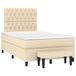 Maison Exclusive - Lit boxspring avec matelas, couleur crème, 120x190 cm, rembourré