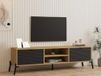 Hanah Home Industriële tv-standaard, saffiereiken en antraciet, 160 cm