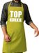 Bellatio Decorations Top kokkie barbeque schort / keukenschort lime groen voor heren - bbq schorten