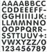 4R Quattroerre.it 895 letterset, zelfklevend, carbon