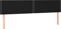 vidaXL Hoofdborden - 180x5x78/88 cm - Stof - Zwart