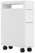 Armoire de salle de bain, armoire encastrable à roulettes, 2 tiroirs, compartiment ouvert, 16x49,5x66 cm (Blanc)