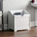 Home Discount Priano badkamerkast, kledingkast, wasmand, hout, wit - 5056107102036